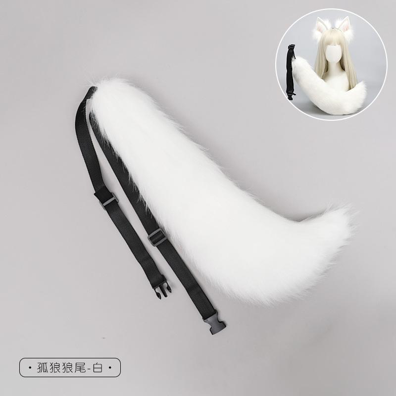 Wolf tail cos props simulation beast ear headband cute plush dress up accessories wolf lone wolf headband headdress