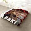Anime Hanma Baki Throw Flannel Throw Blanket: Soft Kid-Friendly Warm Anti-Static All Season Washable Couch Bed Home