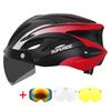 Superide Men Women Cycling Helmet With Goggles & Sun Visor Ultralight Mtb Bicycle Helmet Outdoor Road Bike Mountain Bike Helmet