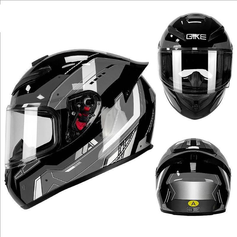 DOT Certified Motorcycle Full Face Helmet for Couples Men Women Racing Style Scooter Karting Headgear Protective Gear