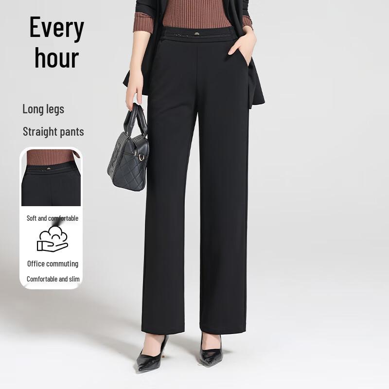 

Women s High-Waisted Draped Wide-Leg Casual Pants 2XL