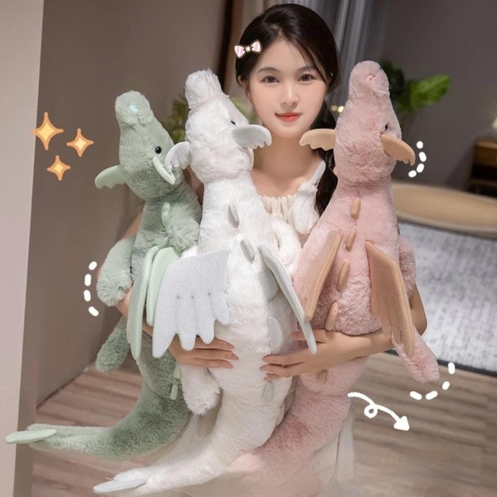 Sky Dragon Jc Plush Doll Plush Toy Rainbow Dragon Stuffed Animal Bedside Sleeping Pillow Snow Dragon Desktop Ornament Fun Gift
