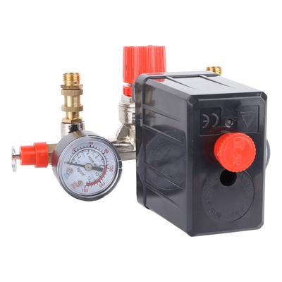Tryckströmbrytare med reglerande ventiler 125PSI Dubbelt utlopp Tryckströmbrytare 220V