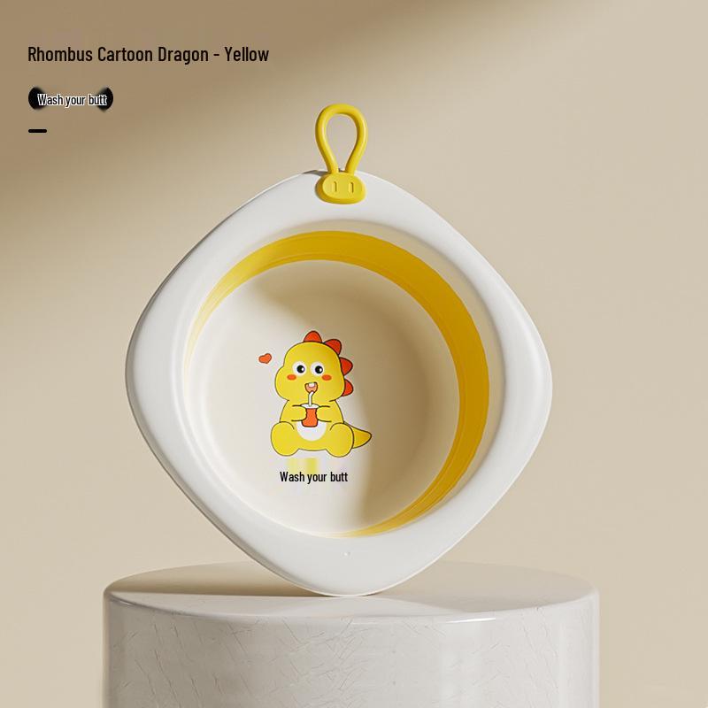 Newborn Portable Foldable Baby Washbasin - Thickened Plastic Infant Basin