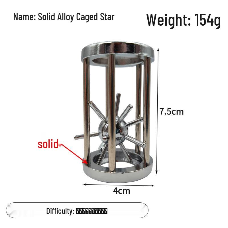 Zinc Alloy Kongming Puzzle Lock: Disentanglement Ring Educational Toy