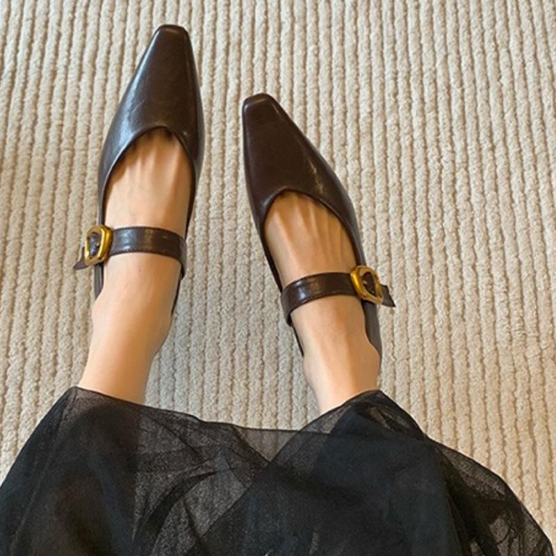 Pointed Toe Women Heeled Shoes Shallow Fashion Loafers Shoes Dress Autumn 2025 Casual New Trend Designer Luxury Chaussure Femme