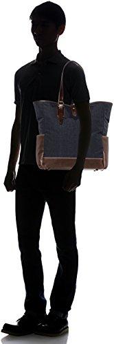 Kiwada Beattex Tote Bag with Genuine Leather Included. Made In Toyooka City, Hyogo Prefecture, the "Bag Mecca." Product Code: 4972 60, Dark Navy.