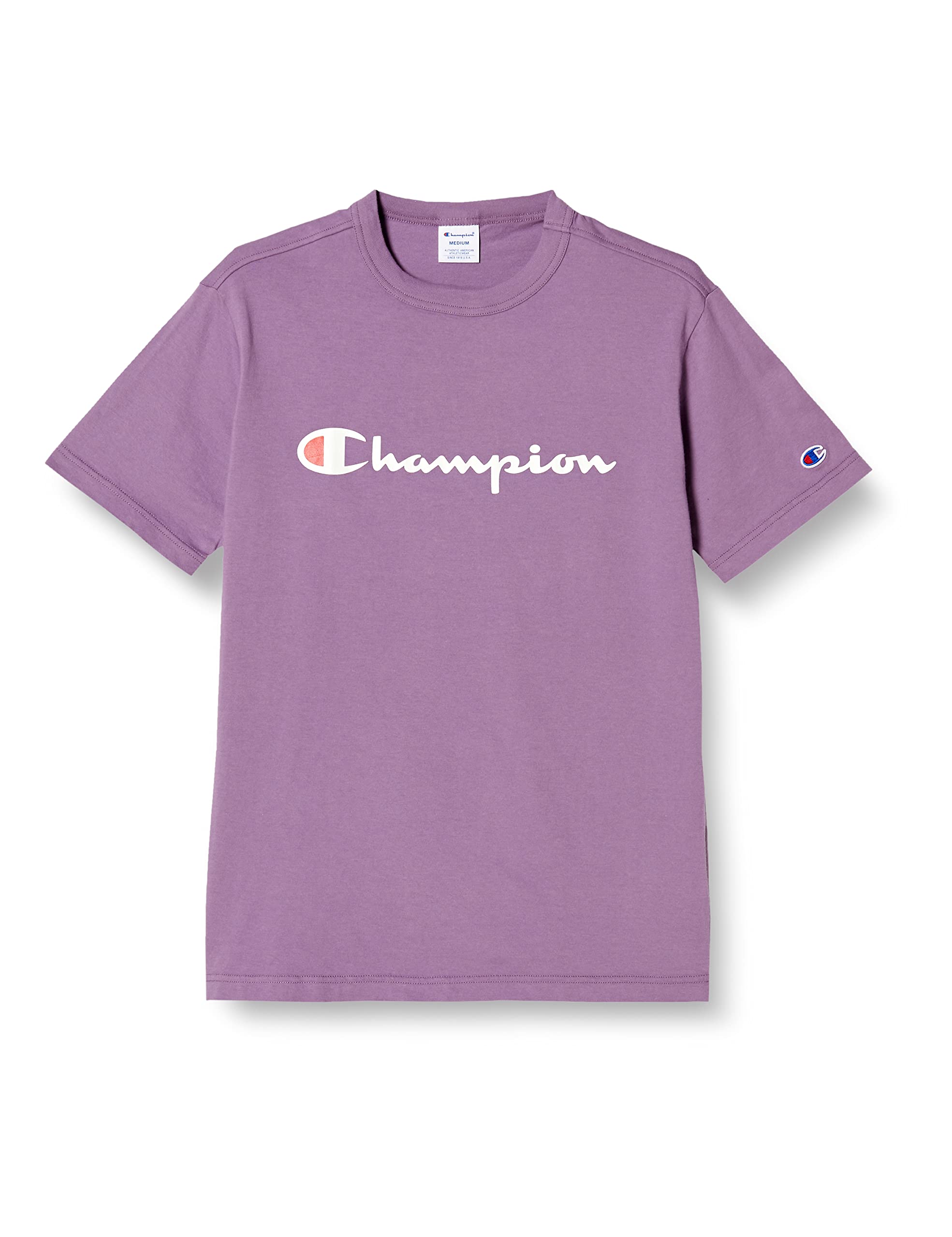 

Champion Classic Short Sleeve Script Logo Men s T-Shirt, Violet, XXL, 100% Cotton, Print, C3-P302Z/C3-X353L фиолетовый