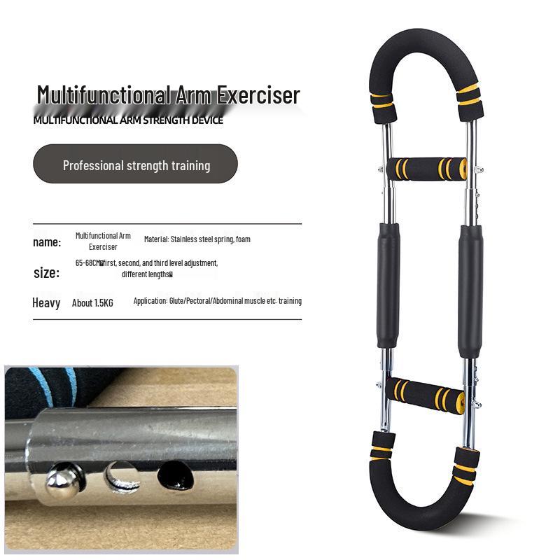 U-formad Justerbar Armstyrketränare: Hemma träningsstång med tre växlar.