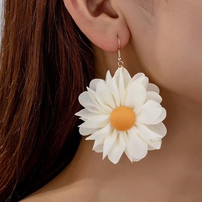 Chrysantheme Handgemachte Stoffohrringe