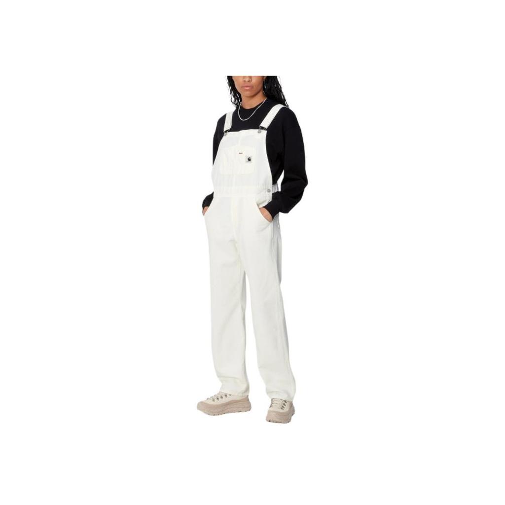 Carhartt WIP Ss24 Womens Bib Overall Straight Women Overalls White I032965-D6-02