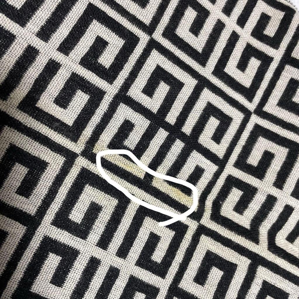 Used GIVENCHY Stole All-over Pattern Monogram Damaged