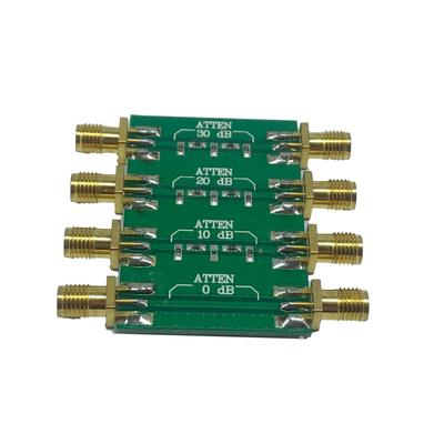 DC4.0GHz 200mW Radio Frequency Fixed Attenuator SMA Double Female Heads 0dB 10dB 20dB 30dB