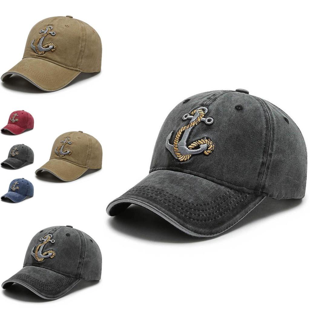 Premium Cotton Baseball Cap For Men With Stylish Embroidery And Classic Round Brim For Outdoor Enthusiasts