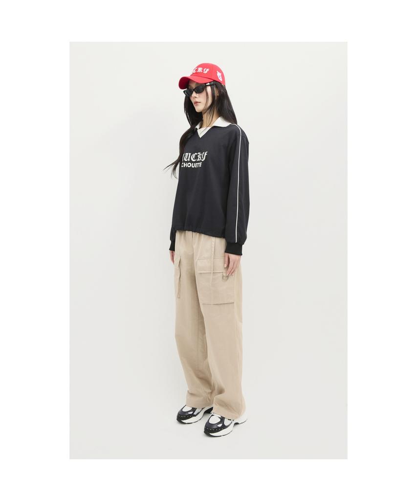 LUCKY CHOUETTE Out Pocket Jogger Banding Pants (Fabric Belt) (Beige) Lfpns25100Bex