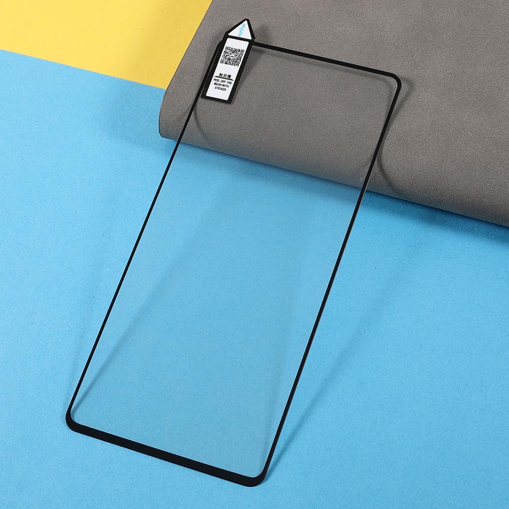 RURIHAI Double Defense Serie Volle Größe Vollflächig klebend 2.5D 9H Explosionsgeschützt Hoch Aluminium-Silizium Glas Displayschutzfolie für Samsung Galaxy M52 5G