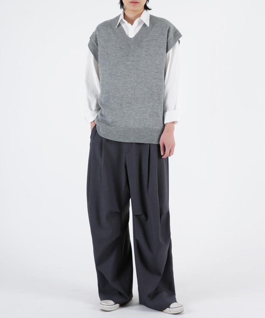 UMM Drop Shoulder Oversized Knit Vest 3 Colors
