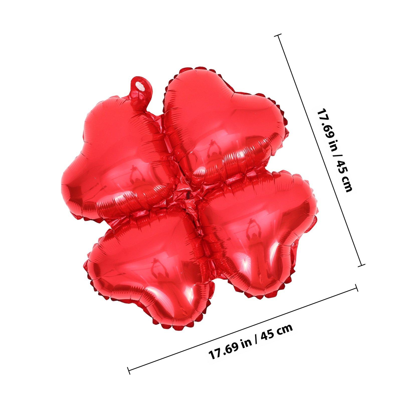 

50Pcs Heart Four Leaf Clover Foil Balloons Party Festival Wedding Birthday Decoration Photo Prop Reusable Aluminum Balloon other красный