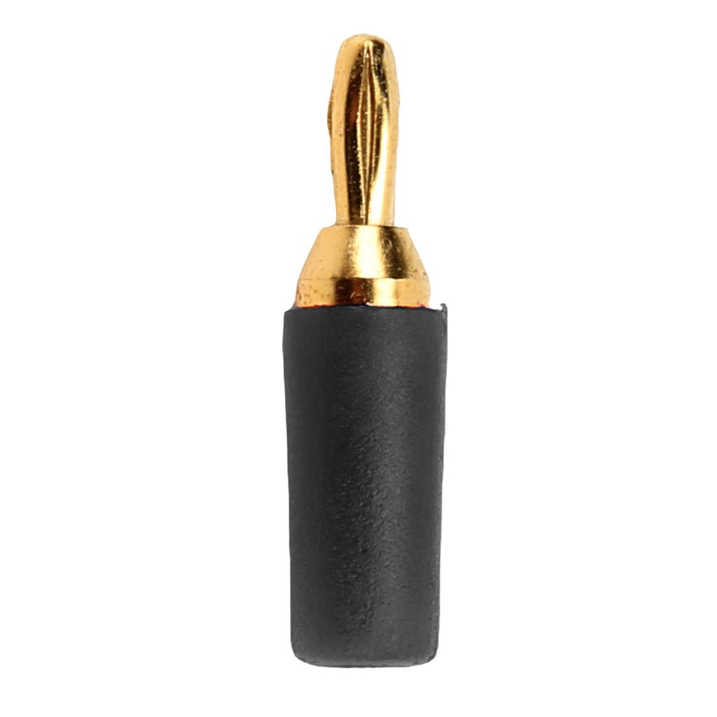10PCS J.10007 2.5mm Brass Banana Plug Gold Plated Banana Plug Connector Instrument Test PlugBlack