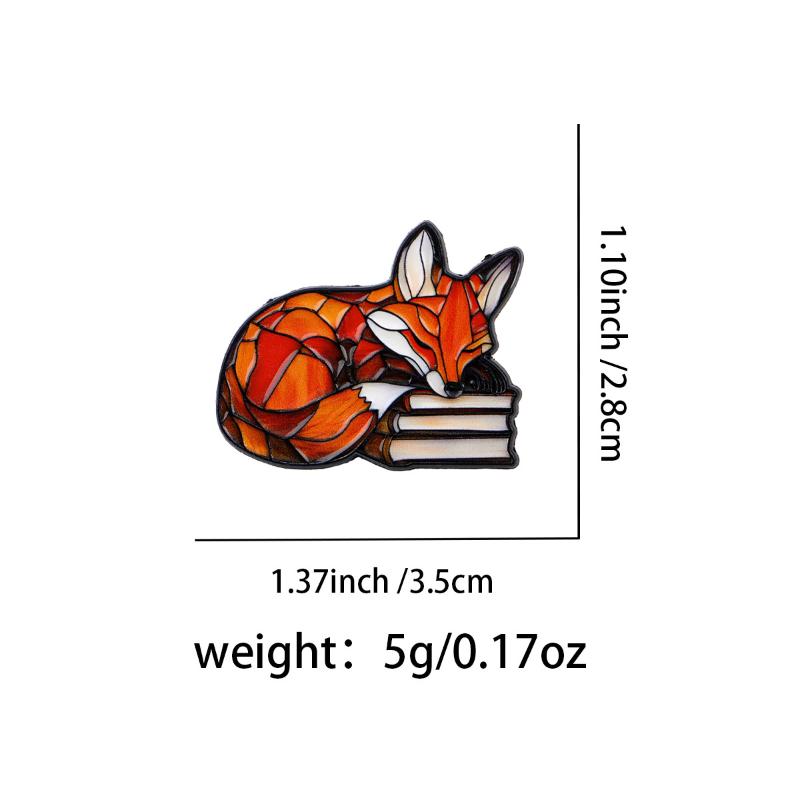 Brose Smălțuite Drăguțe Vulpe Broșă Metalică Rucsac Pălărie Geantă Guler Insigne Rever Colecție Bijuterii Cadou