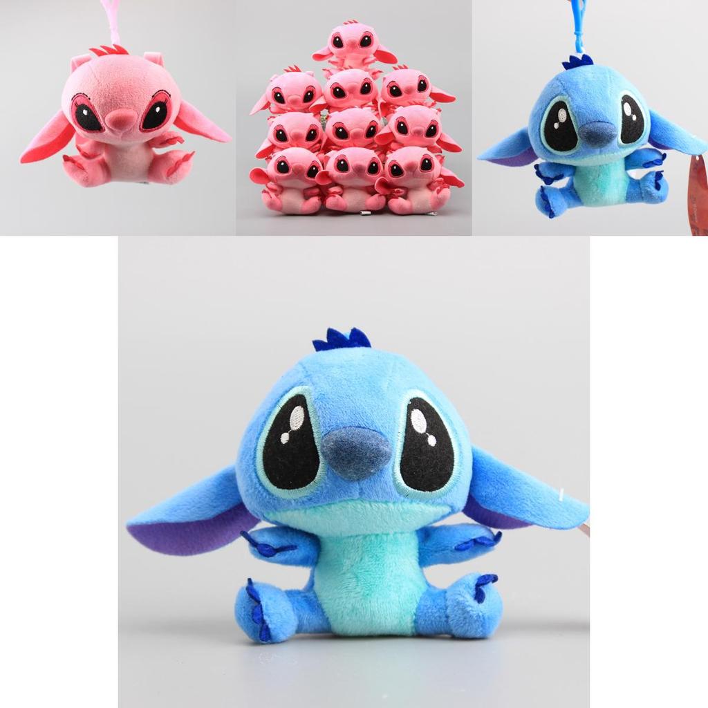 Adorable 2 Kinds Lilo And Stitch Plush Toy Hanging Key Chain Hanger Doll Mini Pendant