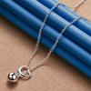Exquisite 925 Sterling Silver Heart Bead Necklace for Women - Fashionable Party Gift & Wedding Accessory