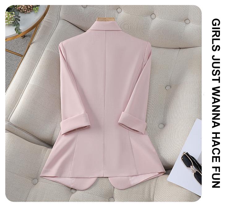 Damen Blauer Ärmel Anzugjacke - Frühling & Sommer Koreanischer Stil, Petite Lässig Formell