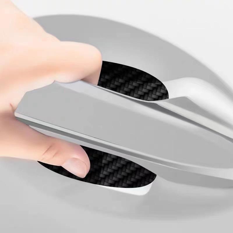 4 bucăți/set autocolant pentru ușa mașinii din fibră de carbon capac rezistent la zgârieturi Film de protecție pentru mânerul auto Accesorii auto pentru stilul exterior