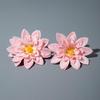 Sweet Cute Exaggerated Simulation Multi-Layer Polyester Flower Earrings Suitable for Women's Beach Vacation, Beach Party Gifts