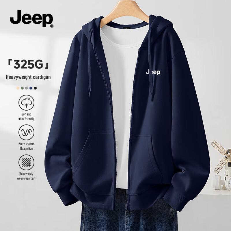 JEEP Men's Hooded Cardigan & Fleece-Lined Crewneck Sweatshirts