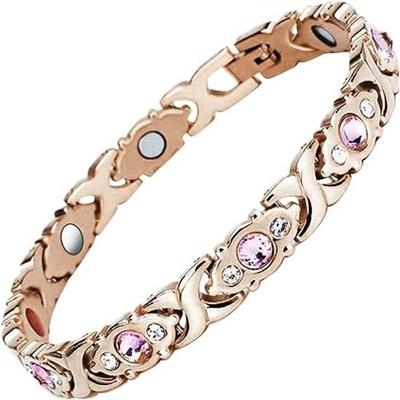 Magnetic Bioenergy Titanium Bracelet for Girls Women  Rose Gold