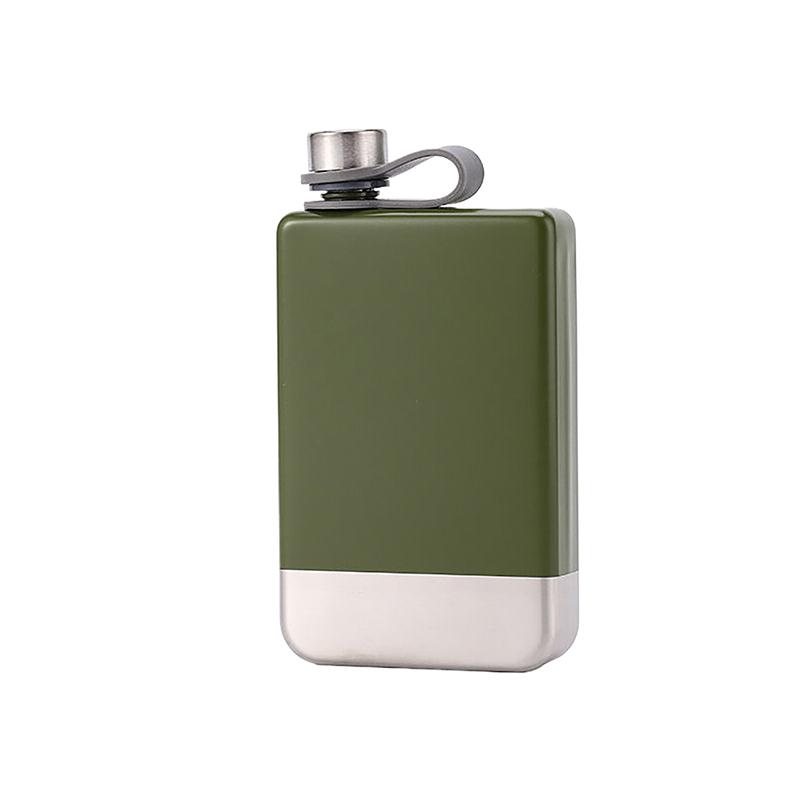 9oz Premium Tragbare Weinflasche Edelstahl Flachmann Kreative Flache Outdoor Spirituosenflasche Auslaufsicher Whiskey Flachmann