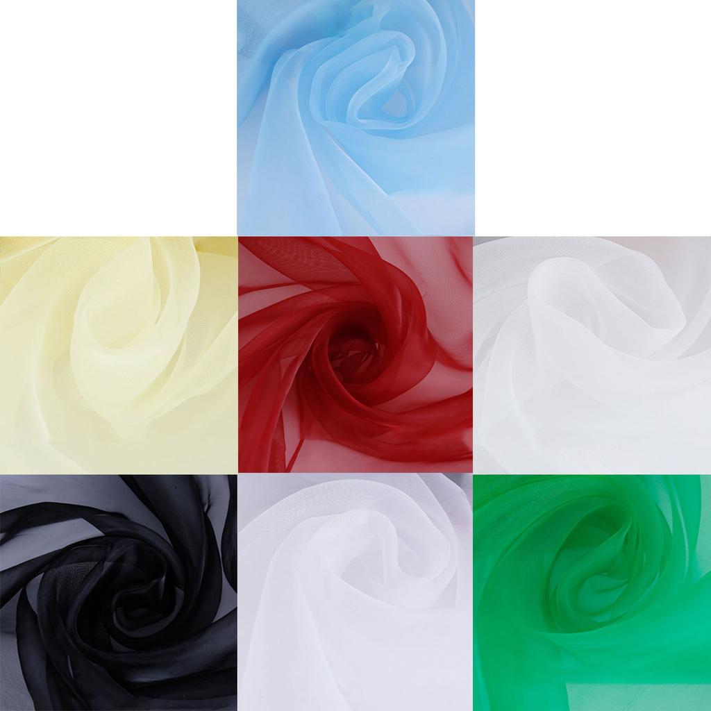 Organzová látka 1,09x1,09 yardu Měkká průsvitná organzová látka na svatební šaty a šicí řemeslný projekt 35 g/role