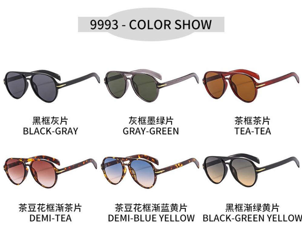 Classic Retro Men Pilot Oval Sunglasses Women Fashion Double Bridge Glasses Outdoor Sun Shading Driving Shades UV400 Eyewear
