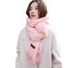 Women's High-End Winter Scarf: Fresh Solid Color Neck Warmer and Thickened Shawl