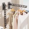 No-Drill Invisible Wall-Mounted Clothes Drying Rack - Stainless Steel for Balcony or Bathroom