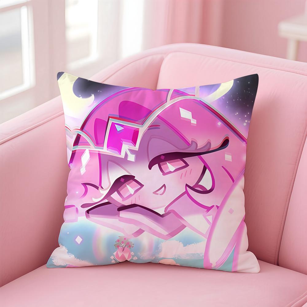 C-Cookie Run K-Kingdom Cushion Cover Home & Car Multi-Scene Pillow Cover - Reversible, Soft & Durable for Daily Use