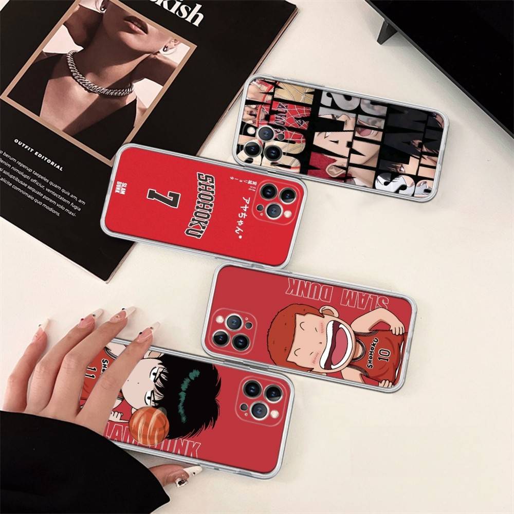 Lovely Anime S-Slam D-Dunk Fit For IPhone 16 15 Promax Phone Case IPhone 14 11 12 High End 13 Pro Silicone
