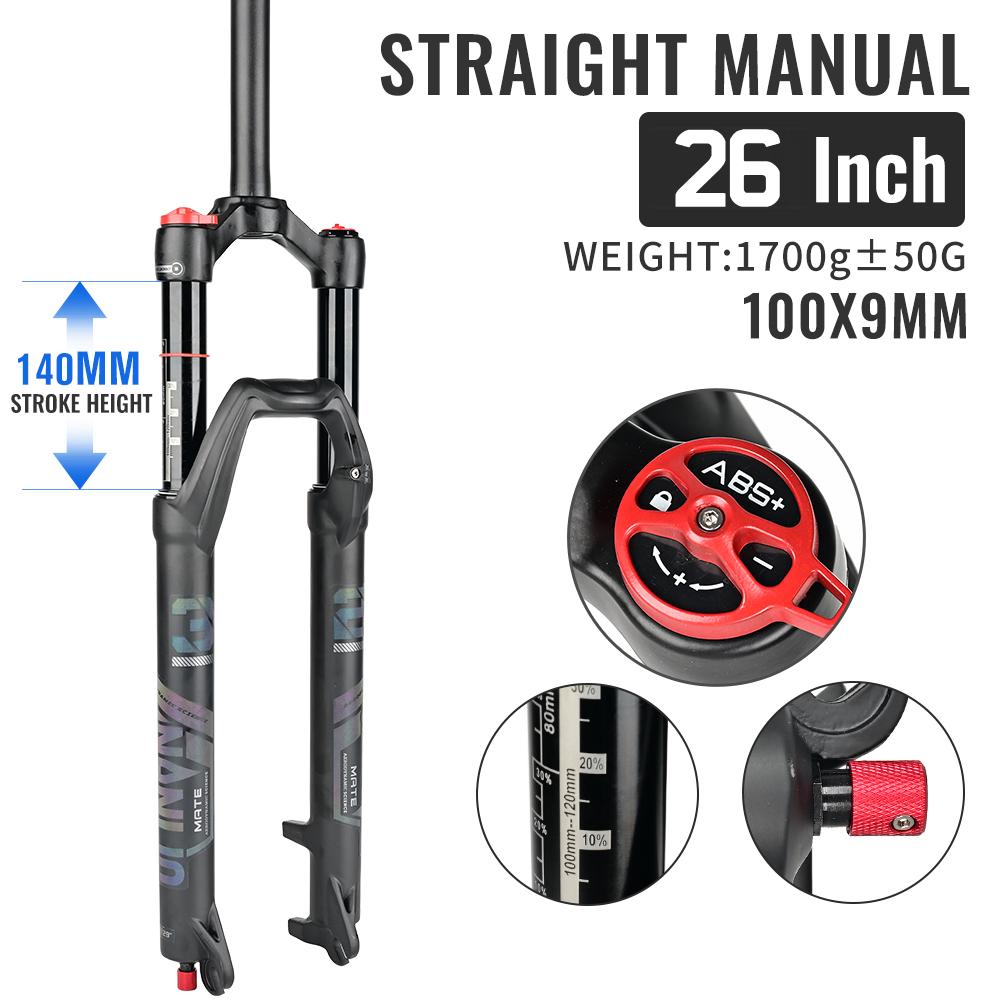 Nanlio MTB Air Suspension Fork 26 27.5 29 Inch 140mm Travel Damping Rebound Adjust Lightweight Bike Front Fork
