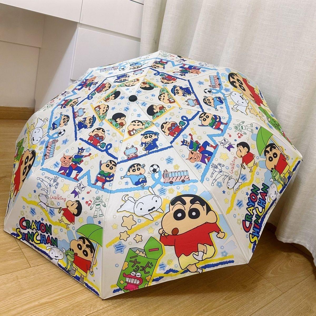 

Полностью автоматический зонт двойного назначения для студентов, солнцезащитный зонт, портативный складной зонт нового образца с Крейоном Шин-ши Iron&8K