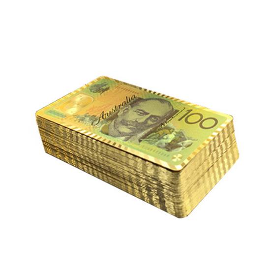 

1 колода игральных карт с тиснеными принтами, без заломов, портативные водонепроницаемые пластиковые карты, игра для досуга, цветная многопользовательская колода для игры, золотая золотистый