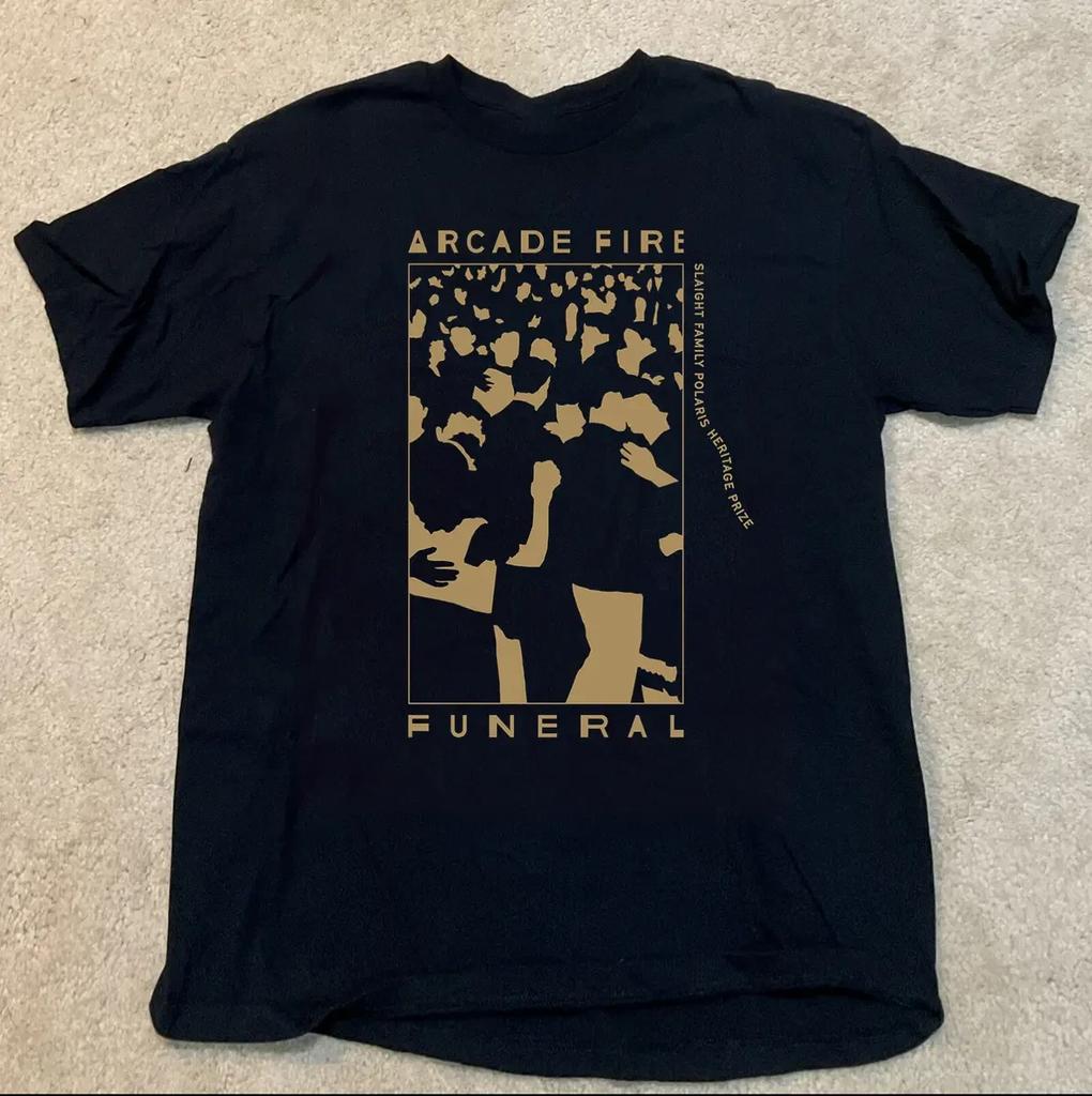 Funeral Album Arcade Fire Band Black Color Cotton Size S-4XL Shirt KK298