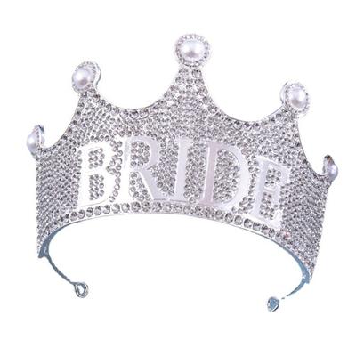 Luxury Bridal Headwear Handmade Rhinestone Hair Tiaras Crown Shaped Wedding Party Bridal Hair Accessories Head Jewelry