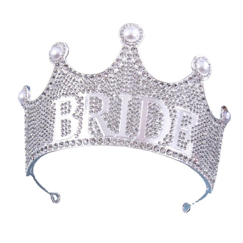 

Luxury Bridal Headwear Handmade Rhinestone Hair Tiaras Crown Shaped Wedding Party Bridal Hair Accessories Head Jewelry 1