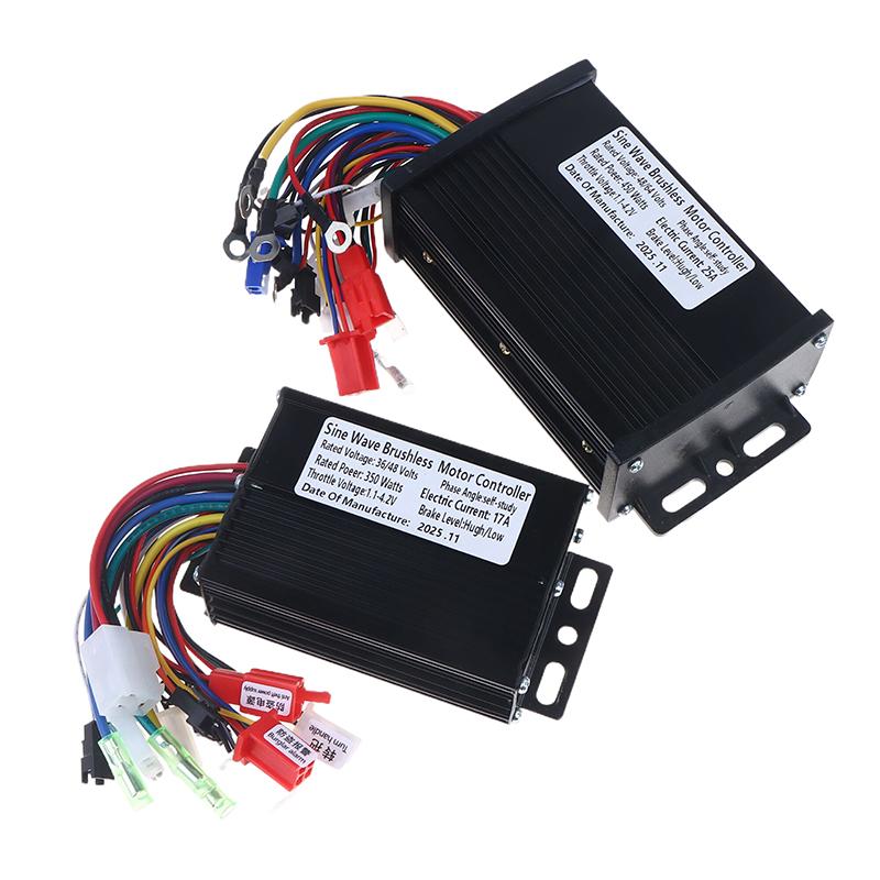Controler motor fără perii cu undă sinusoidală 36V 48V 20A - 350W-500W Pentru bicicletă electrică, compatibil cu conectori SM