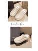 2024 Spring/Summer Women's Retro Pointed-Toe Platform Mules - Versatile, Thick-Sole Half Slippers
