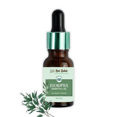 Nat Habit 100% Ren Eukalyptus Eterisk Olja Med Eukalyptus globulus För Hår & hud, Naturlig & Terapeutisk Kvalitet - 15 ml (Paket om 1)