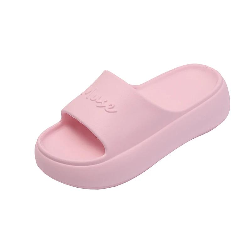 Fashion New Summer Beach Thick Sole Eva Slippers Women Thick Platform Indoor Home Slides Woman Lightweight Non Slip Bathroom Flip Flops