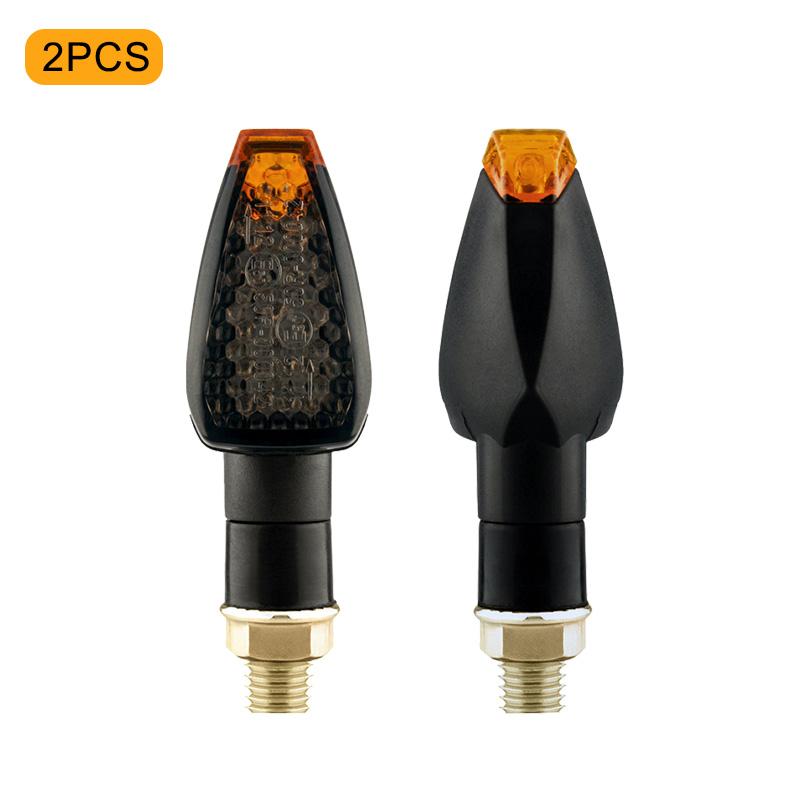 Motorcycle Turn Signals Approved E50 Mark Turn Signal Light 14LED Turn Signal Indicator Amber Light Blinker 12V/24V M10 E-mark E50 2PCS