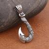 Trendy Charms Maui Magic Fish Hook Pendant Chain High Quality Stainless Steel Viking Fish Hook Men's Necklaces Jewelry